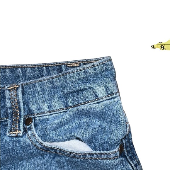 Tommy Hilfiger Women 90s Y2K Denim Sky Blue Flap Closure Pockets Jean Shorts - Picture 9 of 10